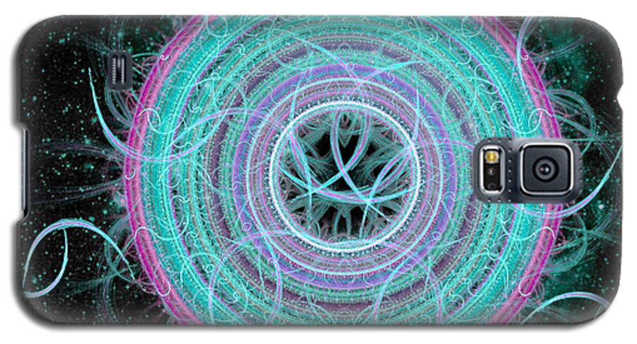 Abstract Galaxy S5 Case featuring the digital art Cosmic Circle by Shawn Dall