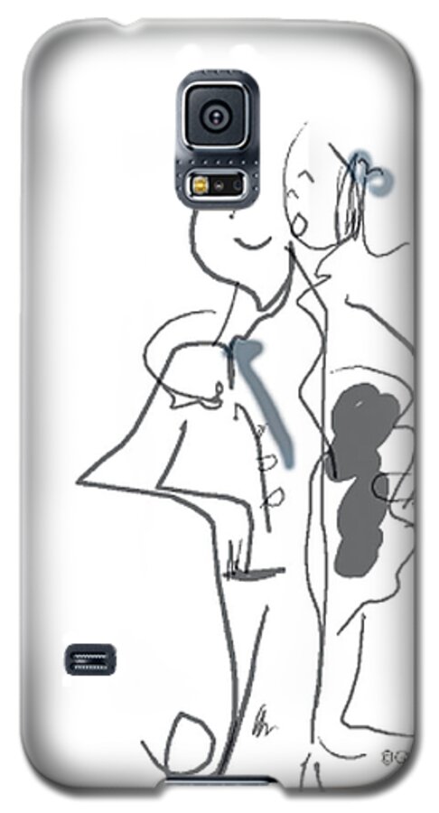 Gesture Drawing Galaxy S5 Case featuring the digital art Couple by Gabrielle Schertz