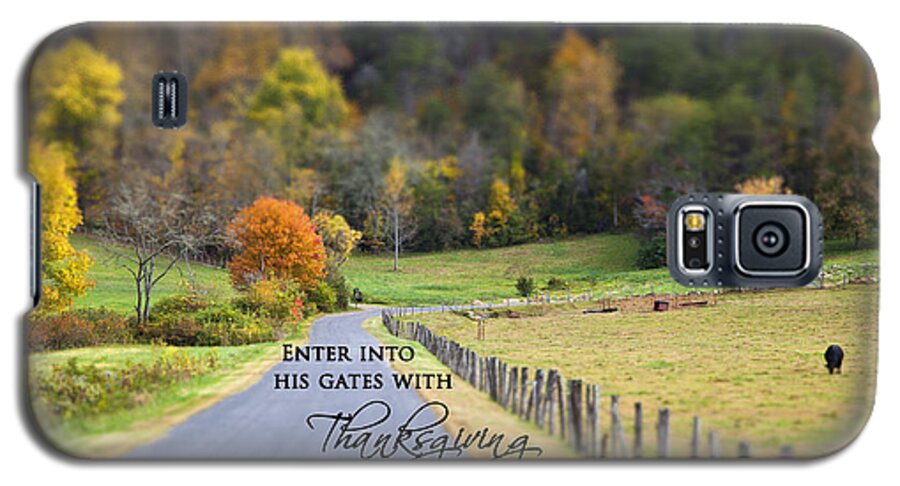 Animals Galaxy S5 Case featuring the photograph Cow Pasture with Scripture by Jill Lang
