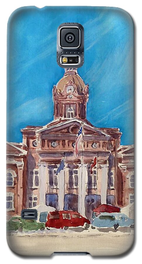 Coweta County Galaxy S5 Case featuring the painting Coweta County Courthouse Painting by Sally Simon
