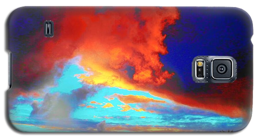 Sunset Galaxy S5 Case featuring the photograph Strange Sunset by Mark Blauhoefer