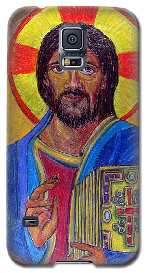 Cristo Pantocrator Galaxy S5 Case featuring the painting Cristo Pantocrator by Sarah Hornsby