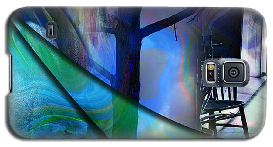 Bits And Pieces Of My Some Of My Abstract Watercolor A Couple Of My Images From My Cam And Digitally Created In Photoshop Galaxy S5 Case featuring the painting Crossing Roads by Allison Ashton
