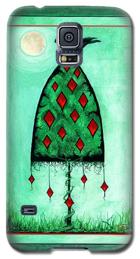 Crow Galaxy S5 Case featuring the mixed media Crow Dreams by Terry Webb Harshman