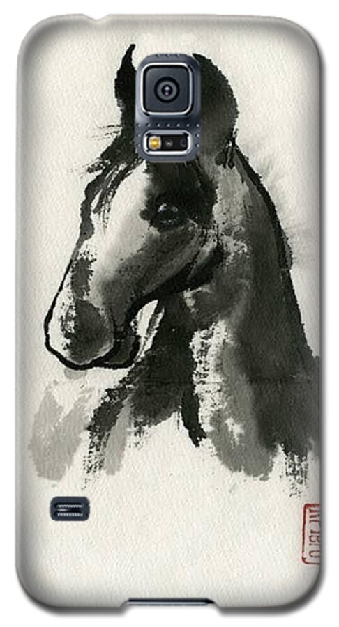 Horse Galaxy S5 Case featuring the painting Cutie by Ping Yan