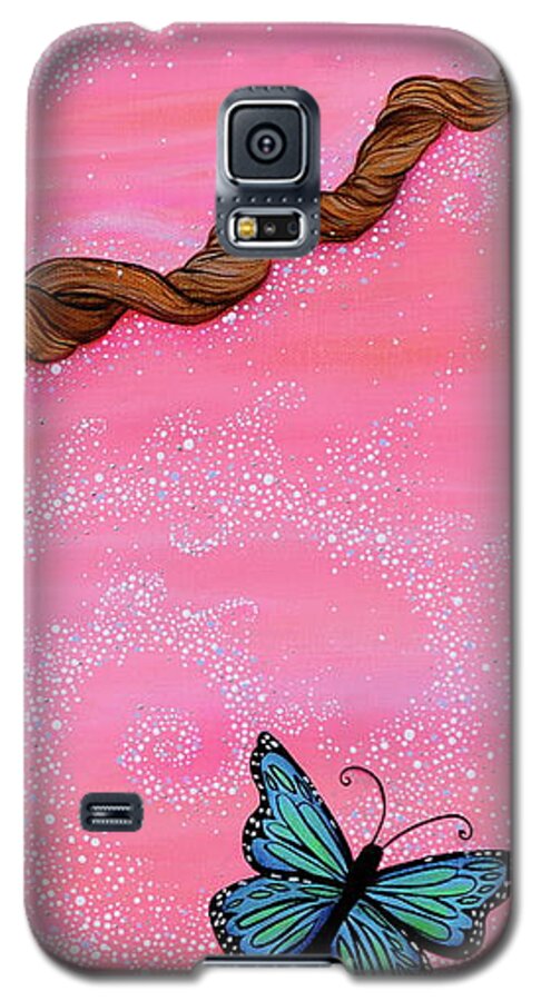 Cypress Paintings Galaxy S5 Case featuring the painting Cypress Wand by Deborha Kerr
