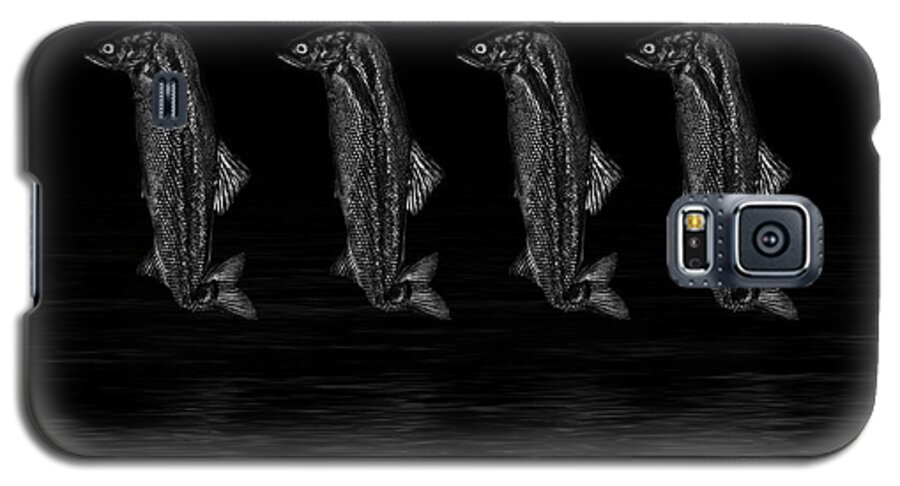 Dancing Fish Galaxy S5 Case featuring the photograph Dancing Fish At Night 3 by Evgeniy Lankin
