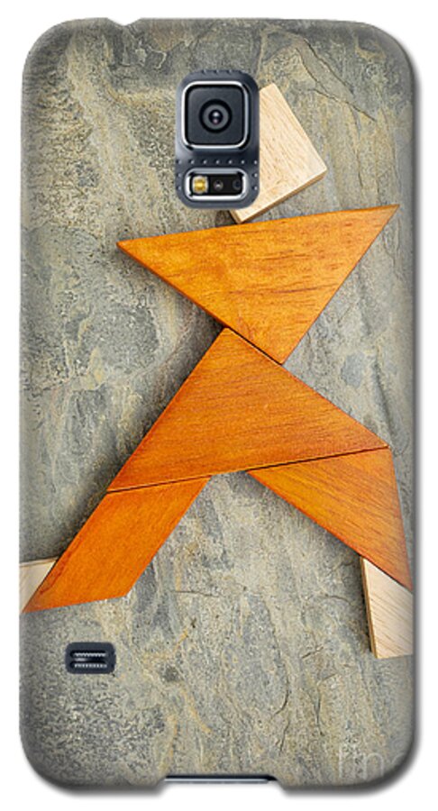 Abstract Galaxy S5 Case featuring the photograph Dancing Or Running Figure by Marek Uliasz