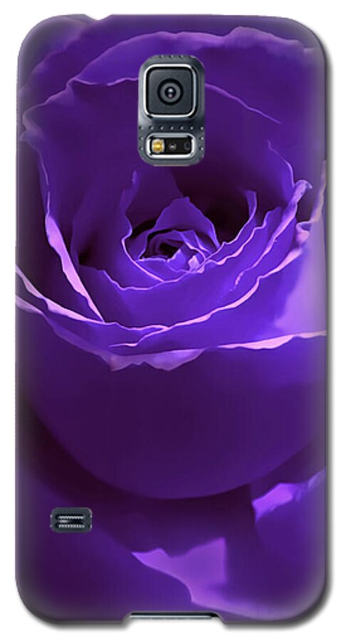 Rose Galaxy S5 Case featuring the photograph Dark Secrets Purple Rose by Jennie Marie Schell