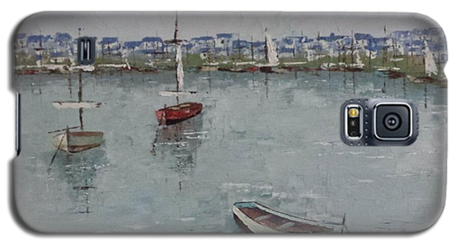 .normandy Galaxy S5 Case featuring the painting Dauville Normandy by Frederic Payet