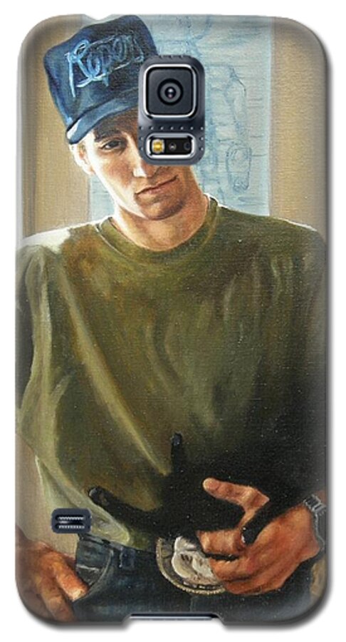 David Roseberry Galaxy S5 Case featuring the painting David and Pulim by Lori Brackett