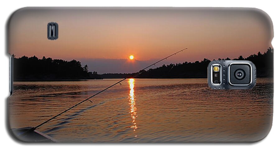 French River Galaxy S5 Case featuring the photograph Sunset Fishing by Debbie Oppermann