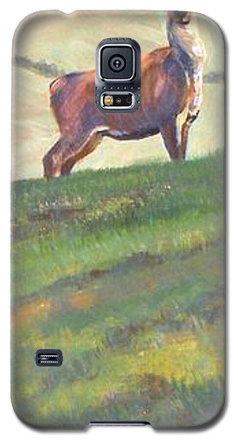 Deer Galaxy S5 Case featuring the painting Deer by Mike Jory