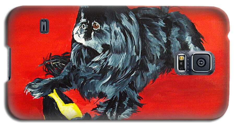 Pekingese Galaxy S5 Case featuring the painting Delilah by Ellen Canfield