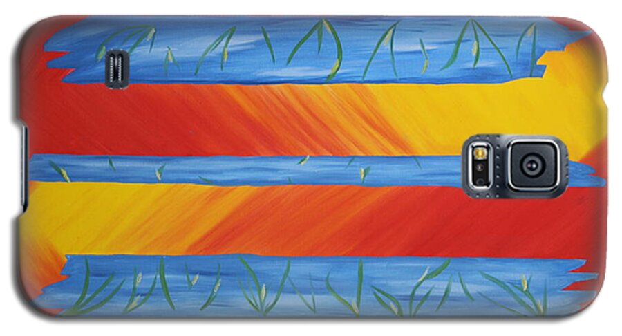 Oil Galaxy S5 Case featuring the painting Delusions of Fire by Eli Tynan