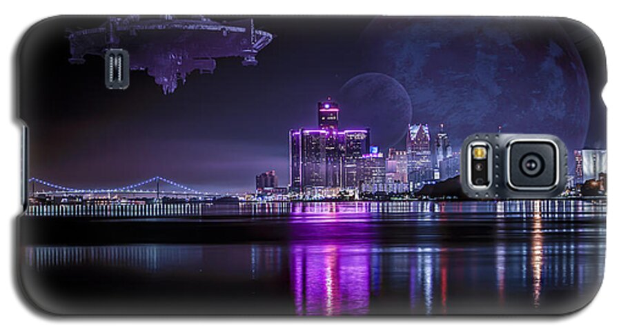 Detroit Galaxy S5 Case featuring the photograph Detroit Worlds by Nicholas Grunas