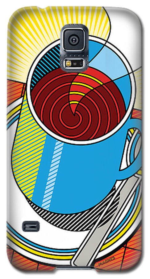 Diner Galaxy S5 Case featuring the digital art Diner Coffee by Ron Magnes