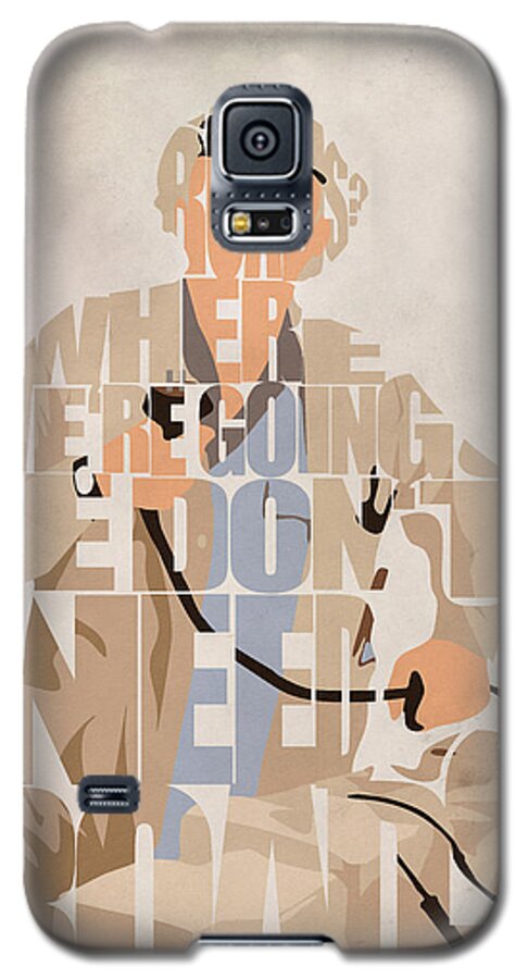 Bttf Galaxy S5 Case featuring the painting Doc. Brown by Inspirowl Design