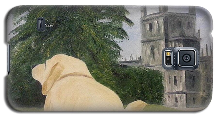 Downton Abbey Galaxy S5 Case featuring the painting Downton Abbey by Bev Conover