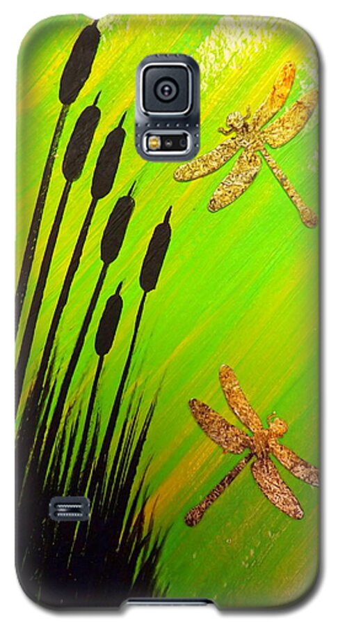 Dragonfly Dreams Galaxy S5 Case featuring the painting Dragonfly Dreams by Darren Robinson