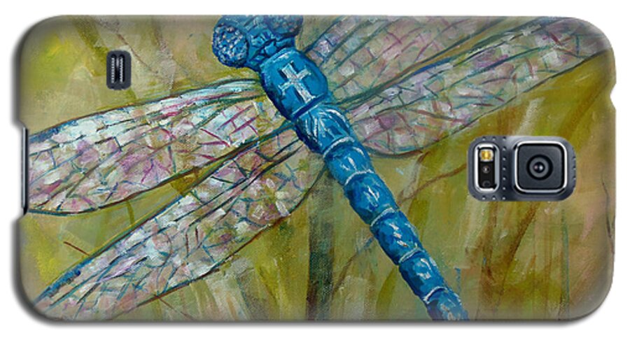 Dragonfly Galaxy S5 Case featuring the painting Dragonfly by Lou Ann Bagnall