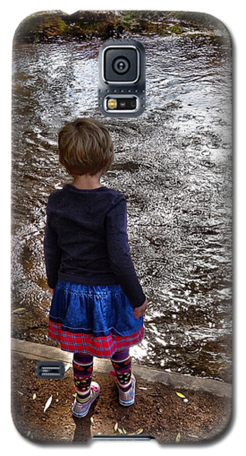 Small Child Galaxy S5 Case featuring the photograph Dreaming on Water					 by Lanita Williams