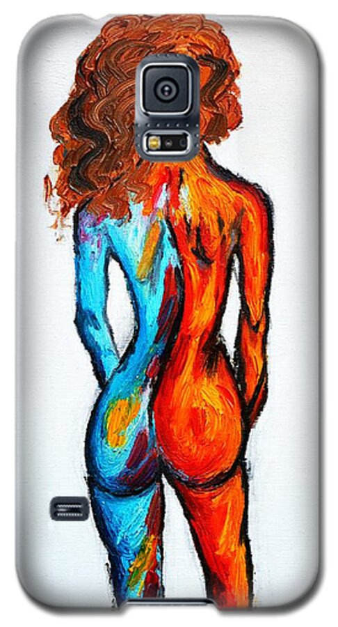 Duality Galaxy S5 Case featuring the painting Duality by Ramona Matei