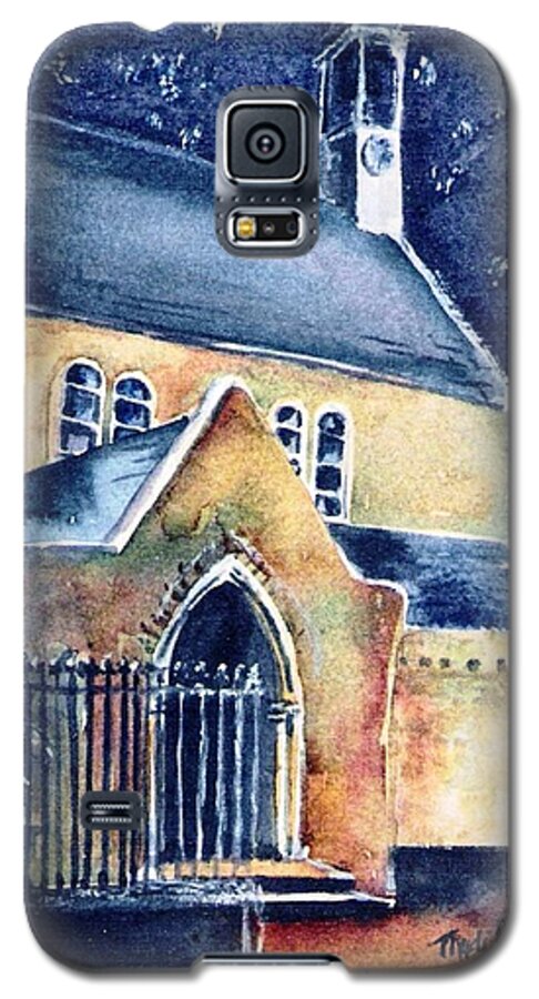 Historicc Abbey Galaxy S5 Case featuring the painting Duiske Abbey Ireland  by Trudi Doyle
