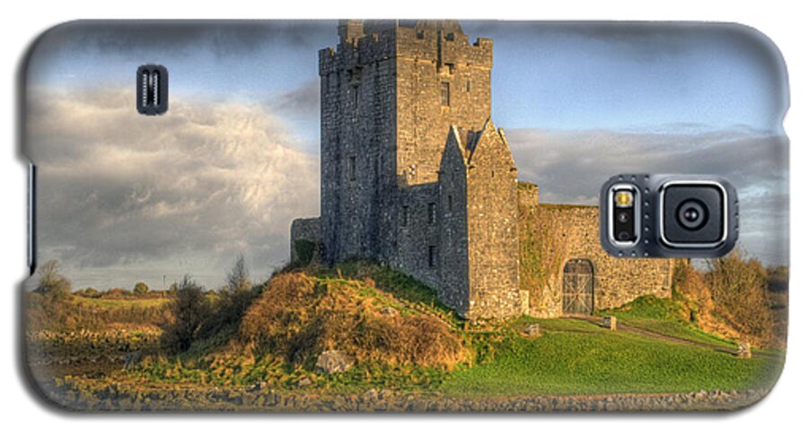 Ancient Galaxy S5 Case featuring the photograph Dunguaire Castle with Dramatic Sky Kinvara Galway Ireland by Juli Scalzi