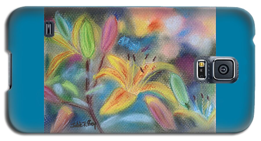 Pastel Galaxy S5 Case featuring the pastel Early Arrival Lily by Julie Brugh Riffey