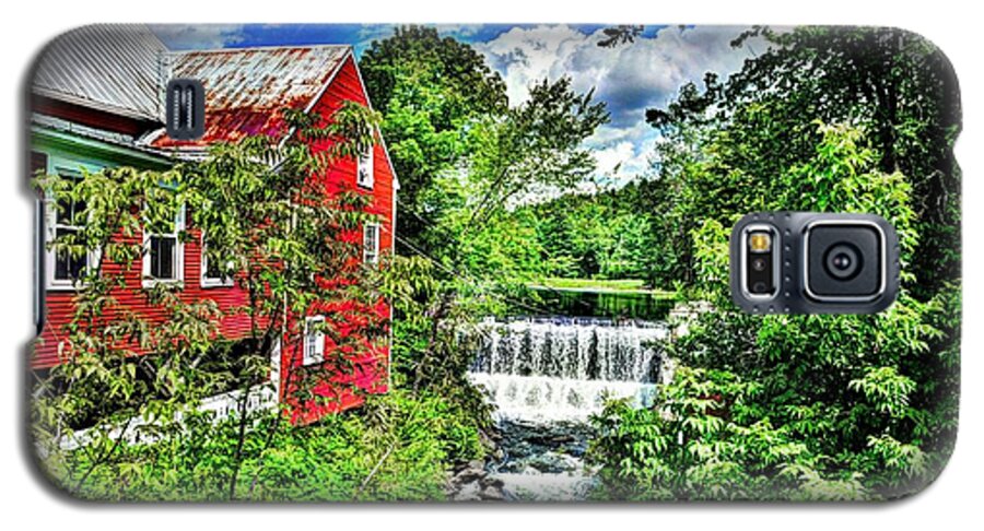 Mill Pond Galaxy S5 Case featuring the photograph East Calais Water Powered Mill by John Nielsen