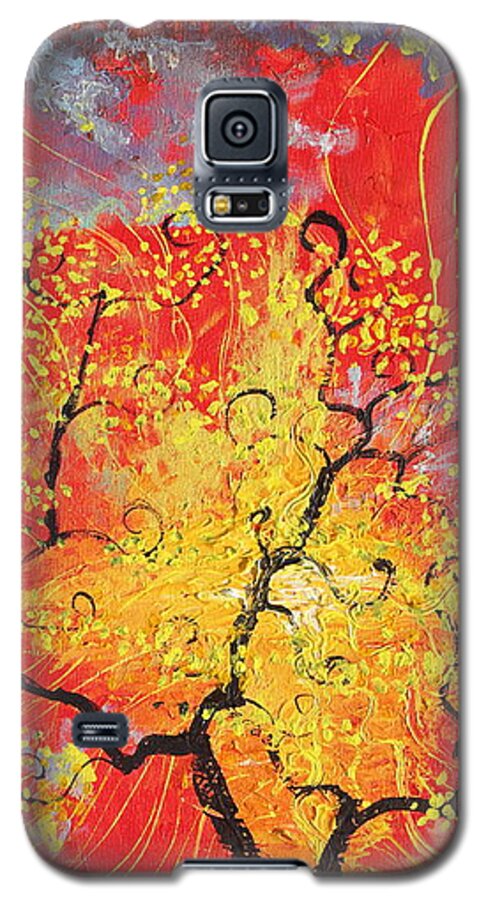 Landscape Galaxy S5 Case featuring the painting Embracing The Light by Stefan Duncan