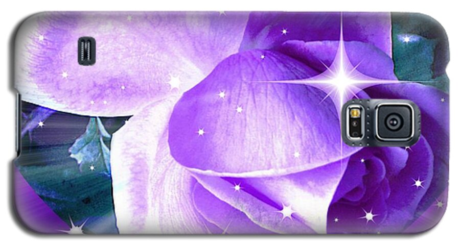 Lavender Rose Galaxy S5 Case featuring the photograph Enchanted Rose by Judy Palkimas
