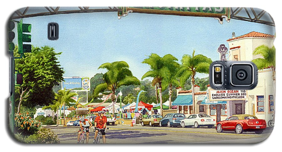 Encinitas Galaxy S5 Case featuring the painting Encinitas California by Mary Helmreich