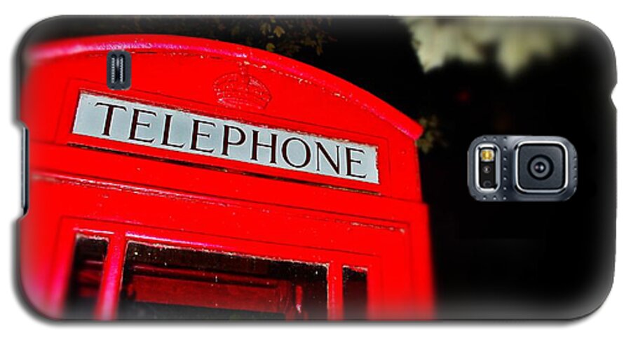 English Galaxy S5 Case featuring the photograph English Phone Booth 2 by Jim Albritton
