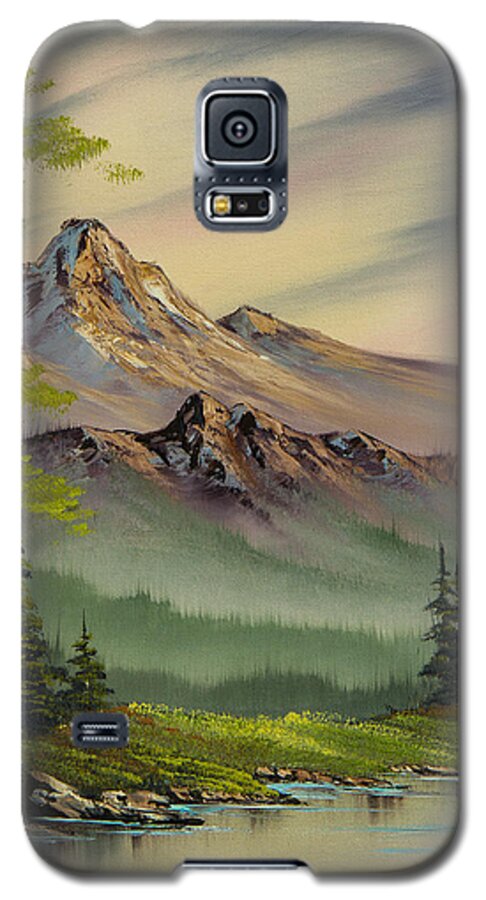 Landscape Galaxy S5 Case featuring the painting Evenings Peace by Chris Steele