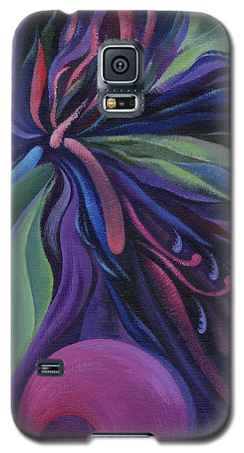 Exotic Flower Galaxy S5 Case featuring the painting Exotic Flower by Natasha Denger