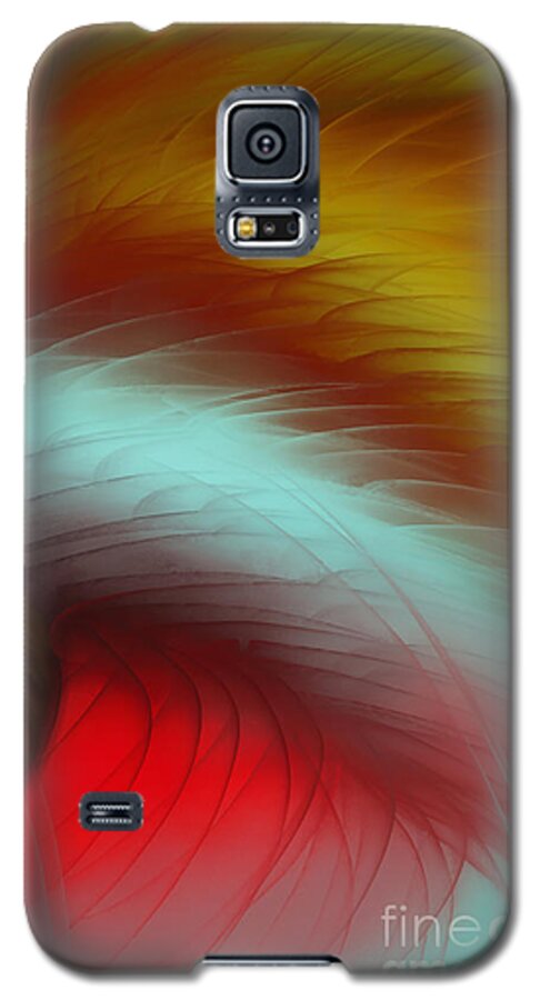 Abstract Galaxy S5 Case featuring the painting Eye Of The Beast by Anita Lewis