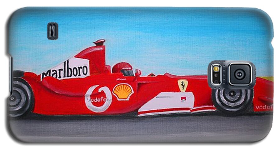 Car Galaxy S5 Case featuring the painting Fast Ferrari by Stacy C Bottoms