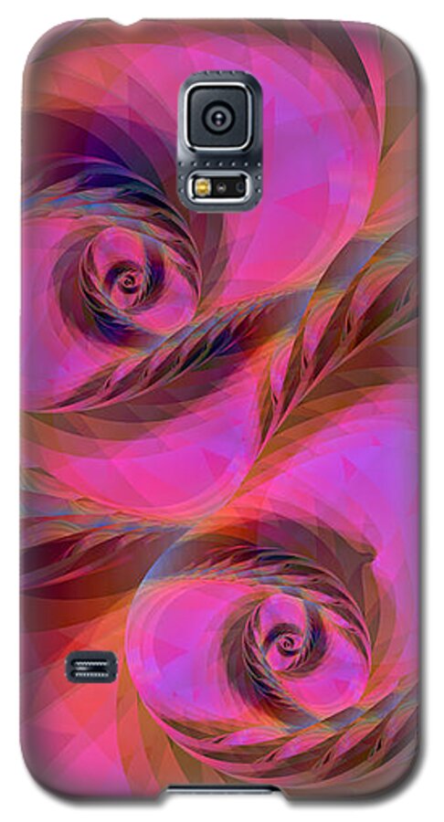 Abstract Galaxy S5 Case featuring the digital art Feathers in the Wind by Judi Suni Hall