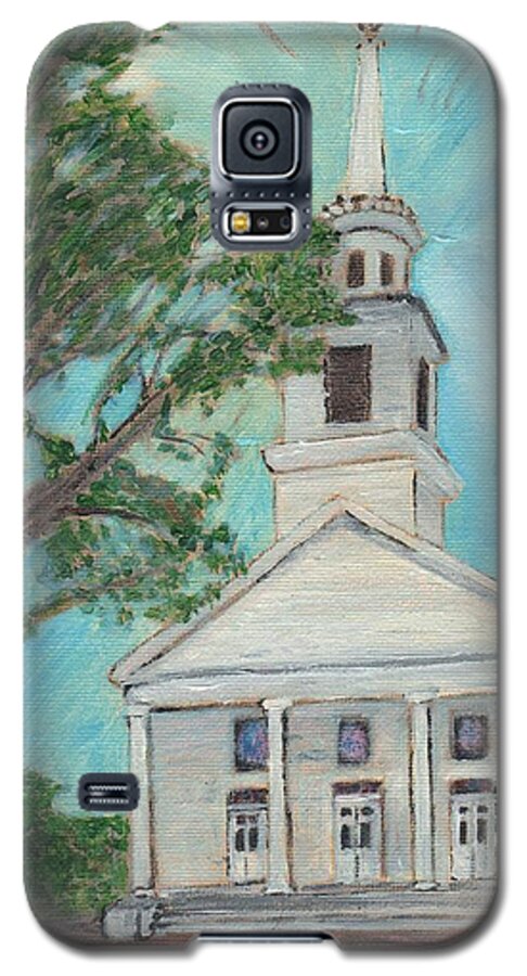 Church Galaxy S5 Case featuring the painting Federated Church by Cliff Wilson