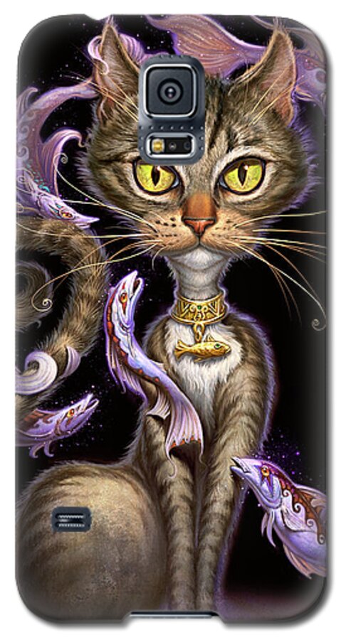 Jeff Haynie Galaxy S5 Case featuring the painting Feline Fantasy by Jeff Haynie