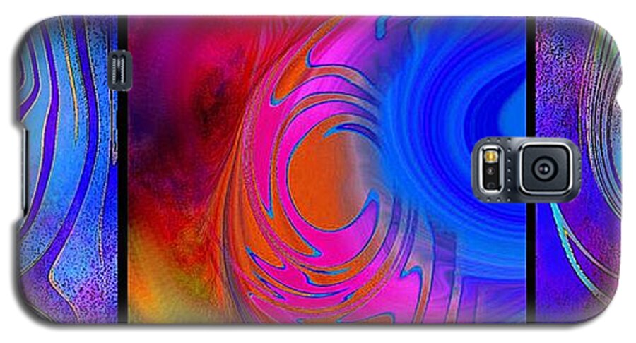 Fine Art Galaxy S5 Case featuring the painting Fine Art Painting Original Digital Abstract Warp 3 by G Linsenmayer