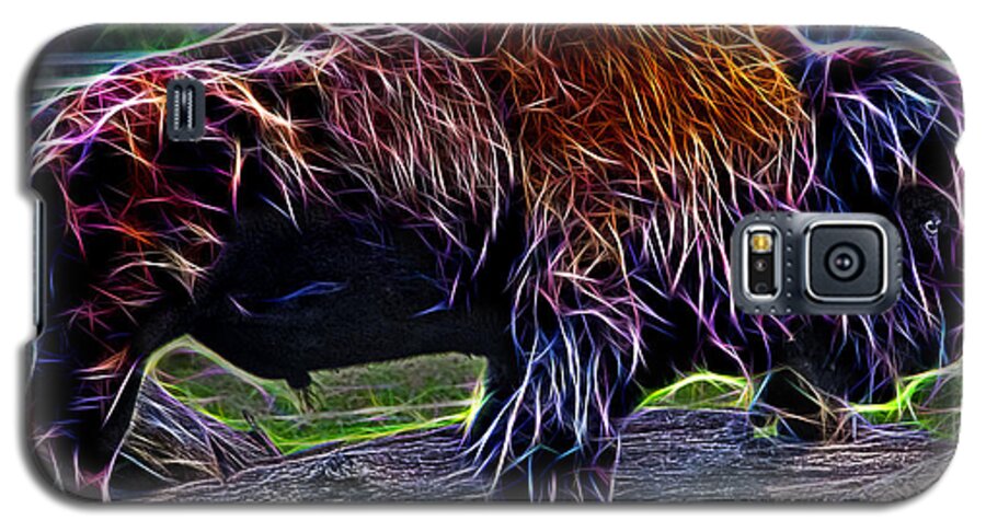 Tarongah Western Plains Zoo Galaxy S5 Case featuring the photograph Fire Of A Bison by Miroslava Jurcik