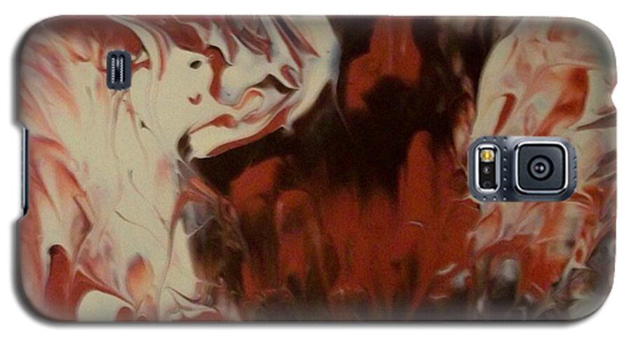 Abstract Galaxy S5 Case featuring the painting Firedance by Stephen King