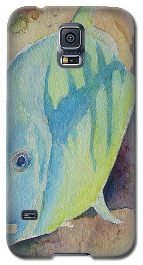 Fish Galaxy S5 Case featuring the painting Fish Wish by Judy Mercer