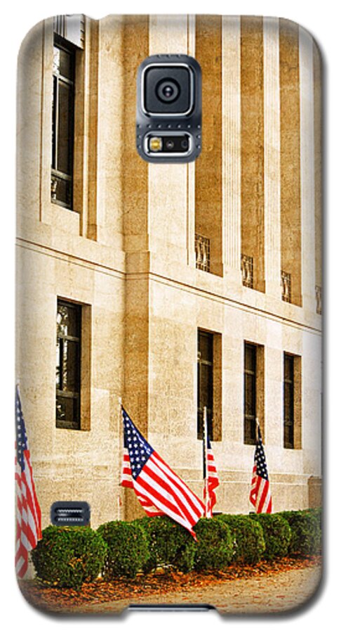 Flags Galaxy S5 Case featuring the photograph Flags at the Courthouse by Linda Segerson