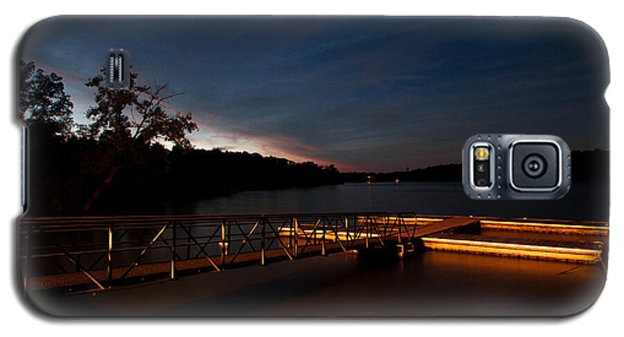 2013 Galaxy S5 Case featuring the photograph Floating dock at Deer Creek by Haren Images- Kriss Haren