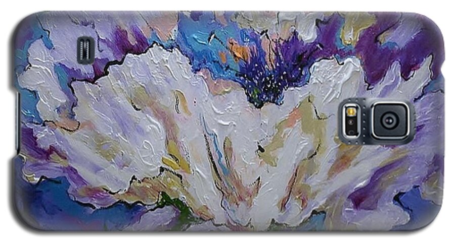 Flower Galaxy S5 Case featuring the painting Flower for a Friend by Alison Caltrider