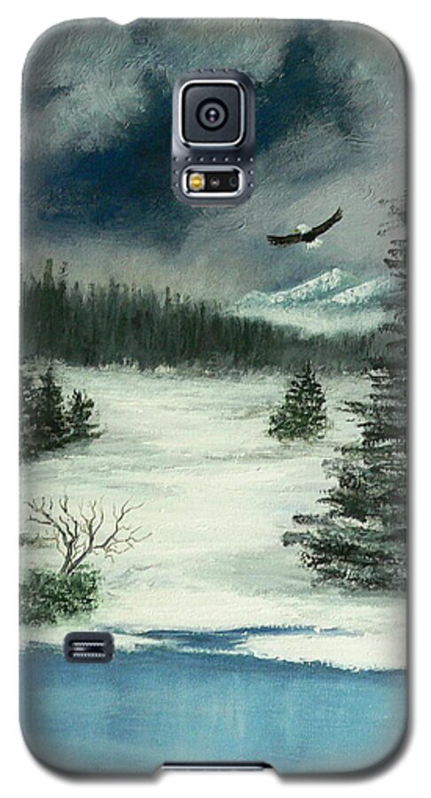 Eagle Galaxy S5 Case featuring the painting Fly for me by Dan Wagner
